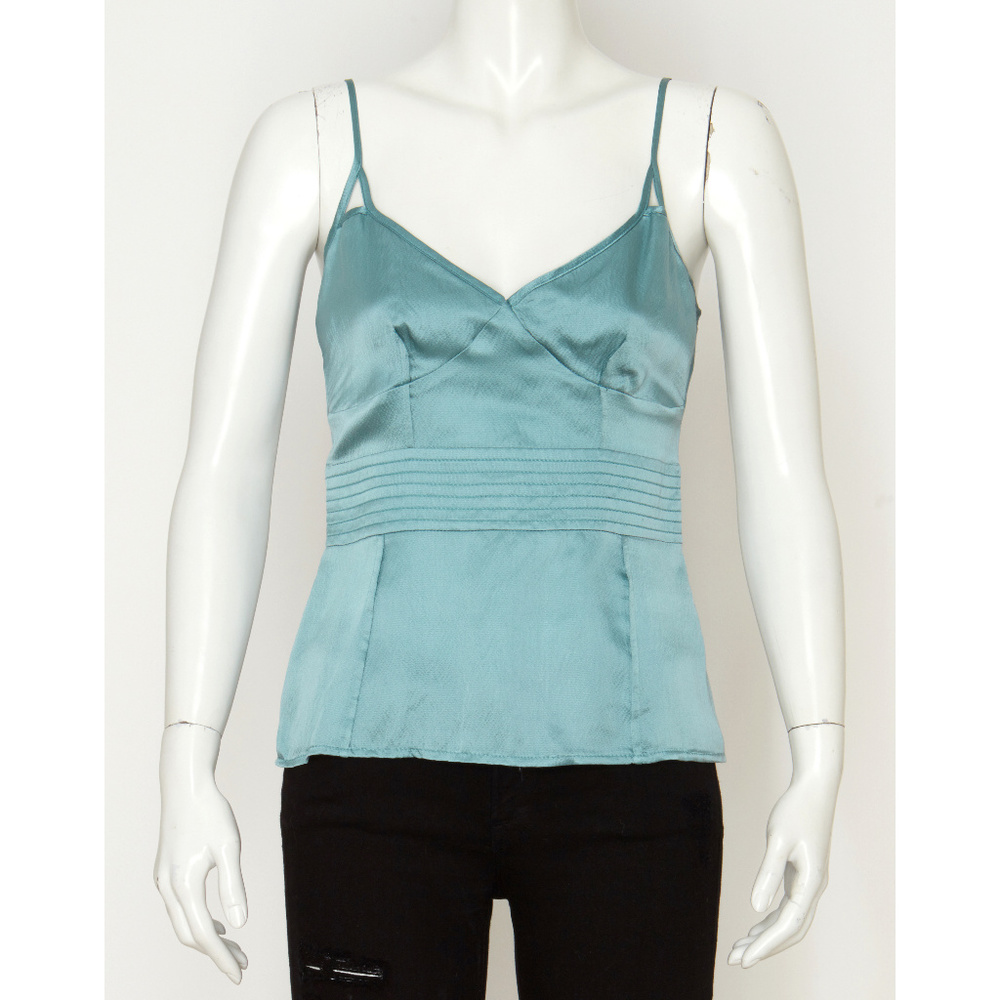 Tracy Reese Soft Blue 100% Silk Top